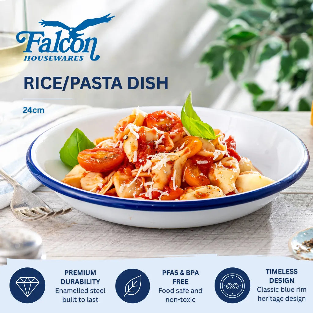 Falcon Enamelware Deep Pasta Plate 24cm