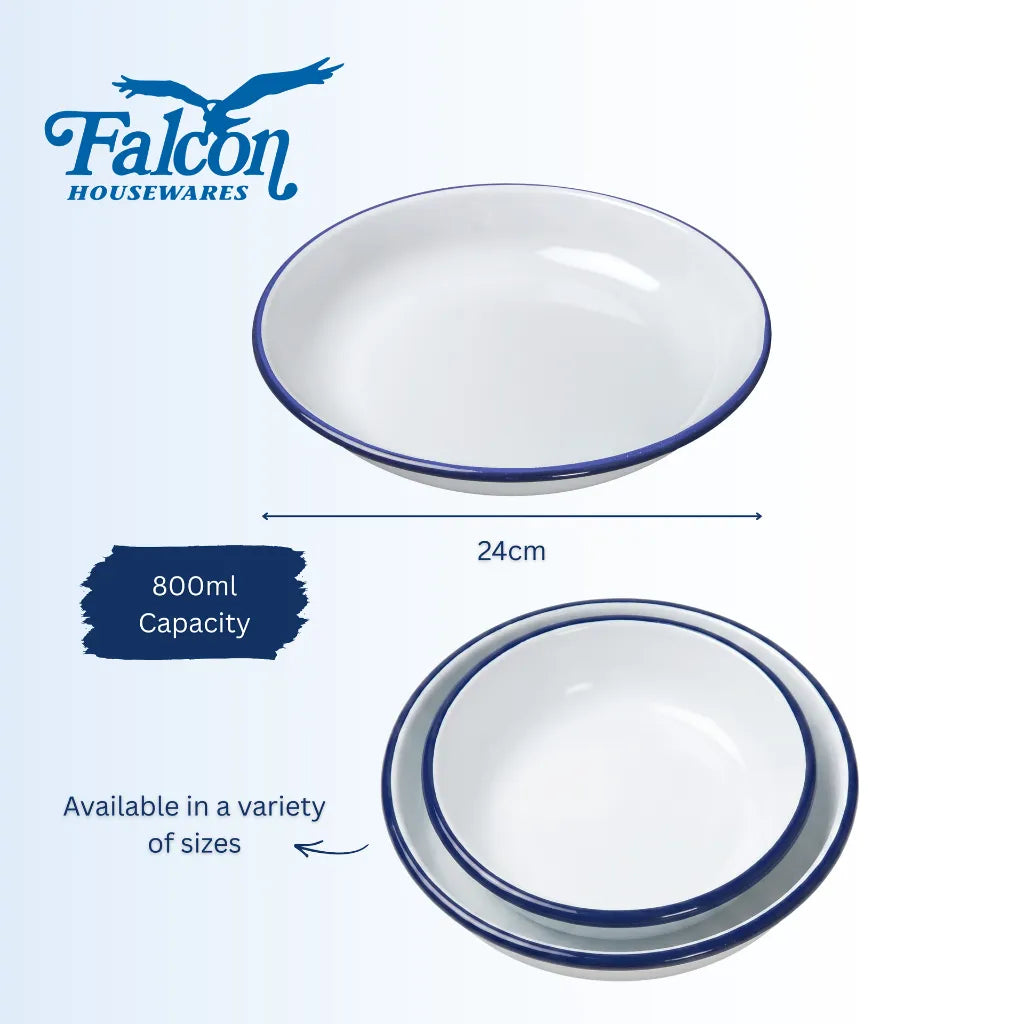 Falcon Enamelware Deep Pasta Plate 24cm