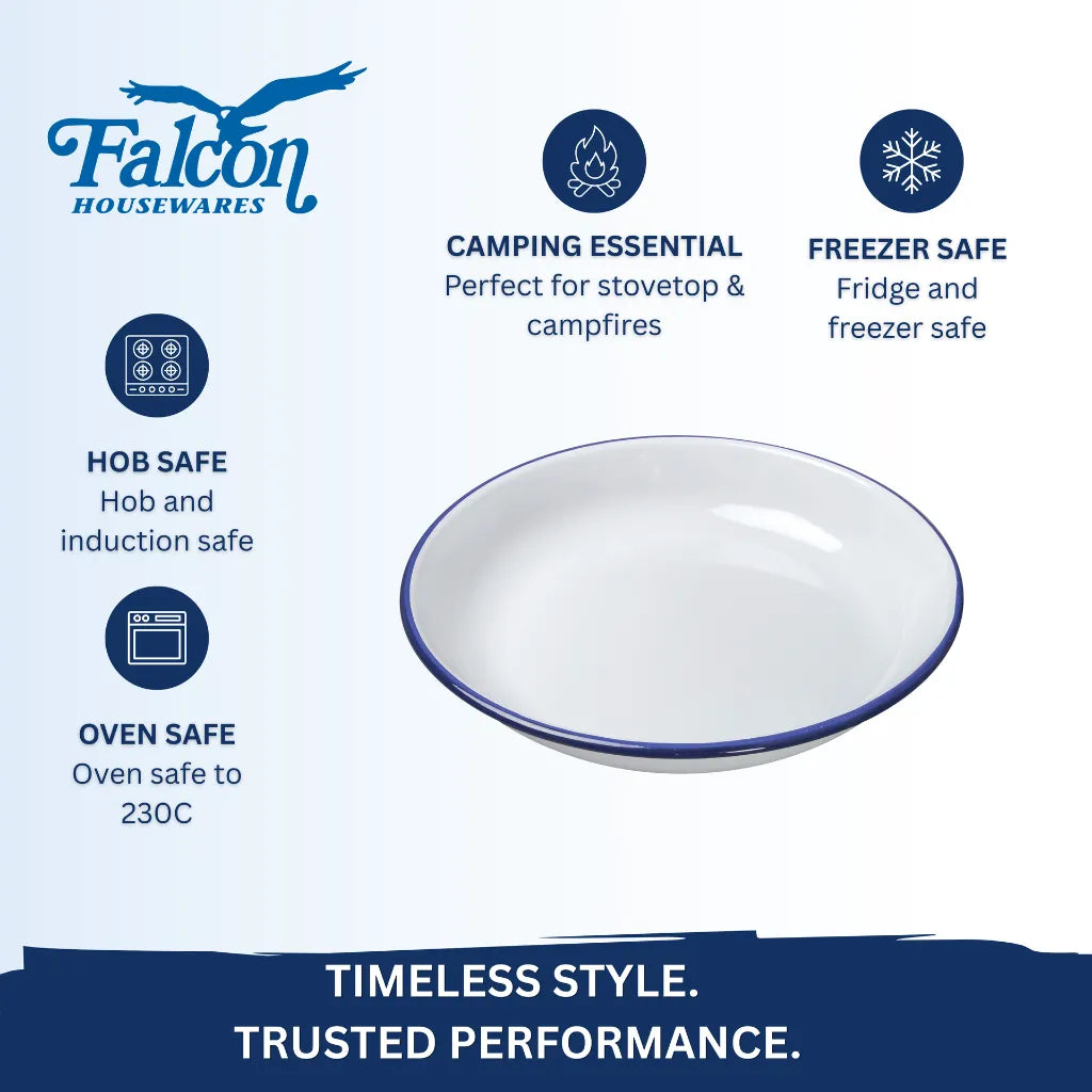Falcon Enamelware Deep Pasta Plate 24cm