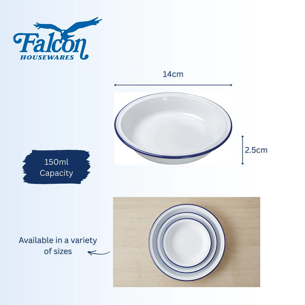 Falcon Round Pie Dish Various Sizes: 14cm, 16cm, 18cm, 20cm, 22cm, 24cm or 26cm
