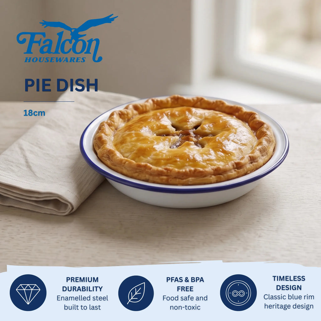 Falcon Round Pie Dish Various Sizes: 14cm, 16cm, 18cm, 20cm, 22cm, 24cm or 26cm