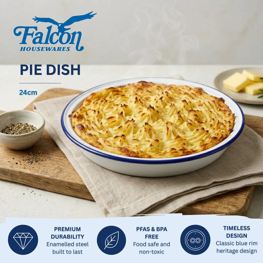 Falcon Round Pie Dish Various Sizes: 14cm, 16cm, 18cm, 20cm, 22cm, 24cm or 26cm