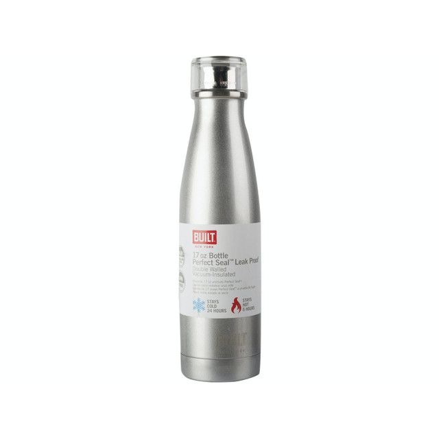 Built Double Walled Stainless Steel Water Bottle Silver 500ml