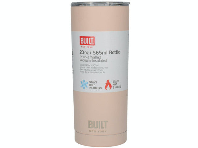 Built 590ml Double Walled Stainless Steel Travel Mug Pale Pink