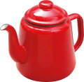 Falcon Enamelware Teapot White, Red, Blue & Green