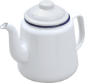 Falcon Enamelware Teapot White, Red, Blue & Green