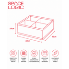 Space Logic Drawer & Closet Caddy Large 4 Section Midnight Black