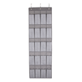 Space Logic 20 Pocket Over Door Organiser Grey Herringbone