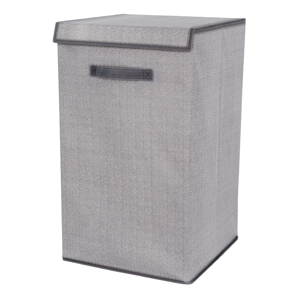 Space Logic Laundry Hamper Grey Herringbone