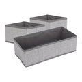 Space Logic Drawer Divider Set of 3 Grey Herringbone