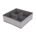 Space Logic 4-Section Drawer Divider Grey Herringbone