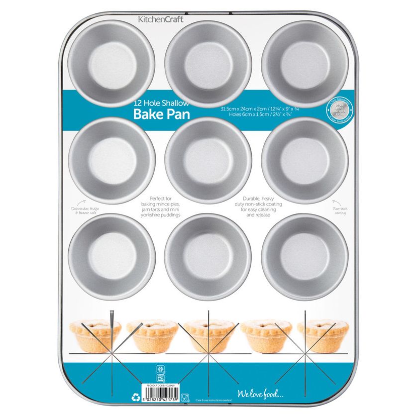 KitchenCraft Non-Stick Twelve Hole Shallow Pan