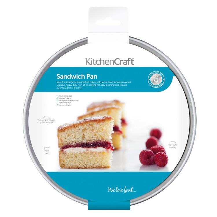 KitchenCraft Non-Stick Loose Base Sandwich Pan, 20cm