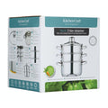 KitchenCraft Stainless Steel Three Tier Steamer 16cm