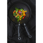 KitchenCraft Oriental Carbon Steel 30cm Non-Stick Wok