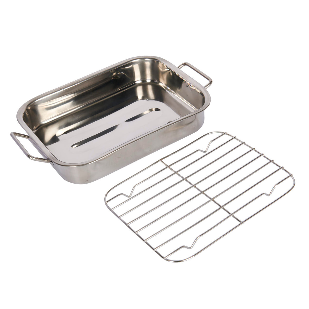 KitchenCraft Stainless Steel Roasting Pan, 27.5cm x 20cm