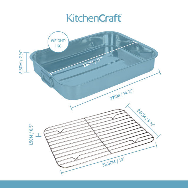 KitchenCraft Stainless Steel Roasting Pan, 38cm