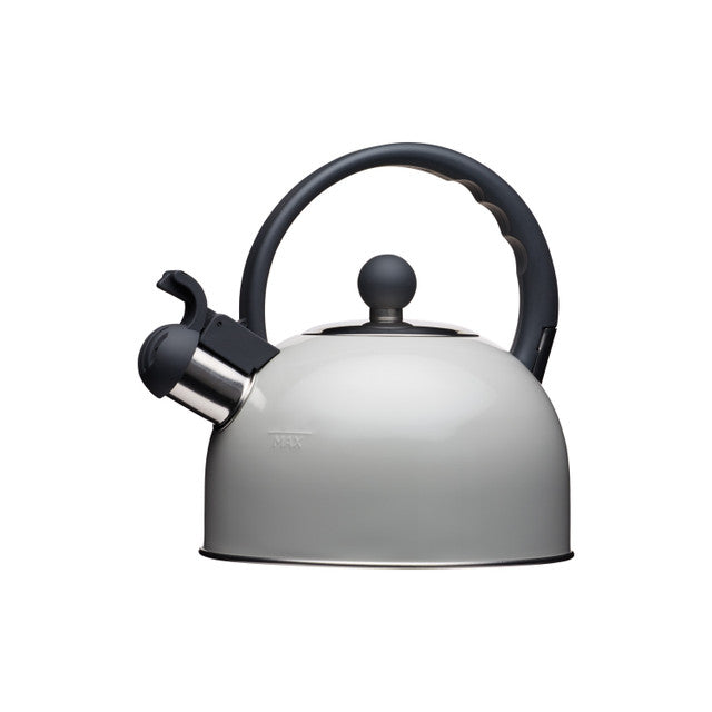Living Nostalgia French Grey Traditional Whistling Kettle 1.4 Litre