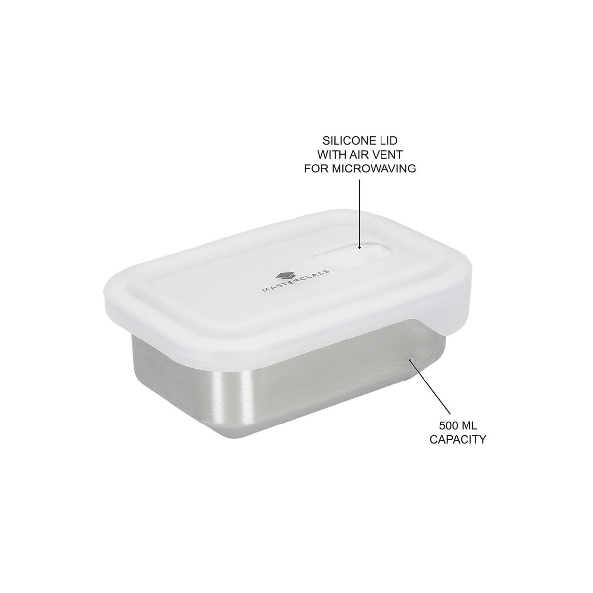 MasterClass All in One Stainless Steel Container  Snack 500ml