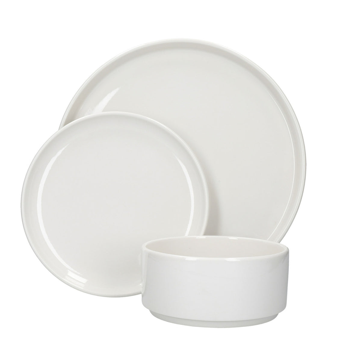 Mikasa Camberlie 12-Piece Porcelain Dinner Set, White