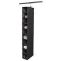 Space Logic 10-Pocket Hanging Organiser Midnight Black