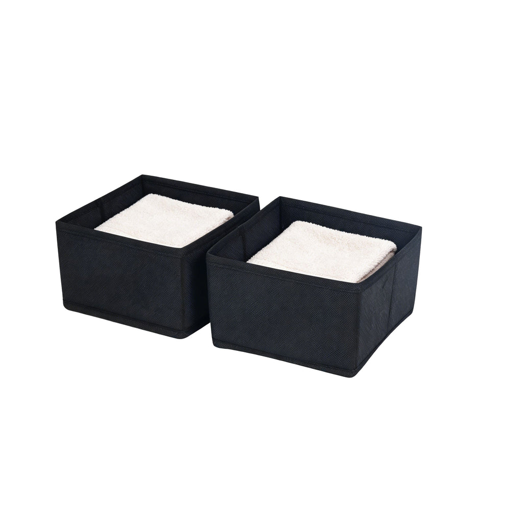 Space Logic Drawer & Closet Caddy Small Twin Pack Midnight Black