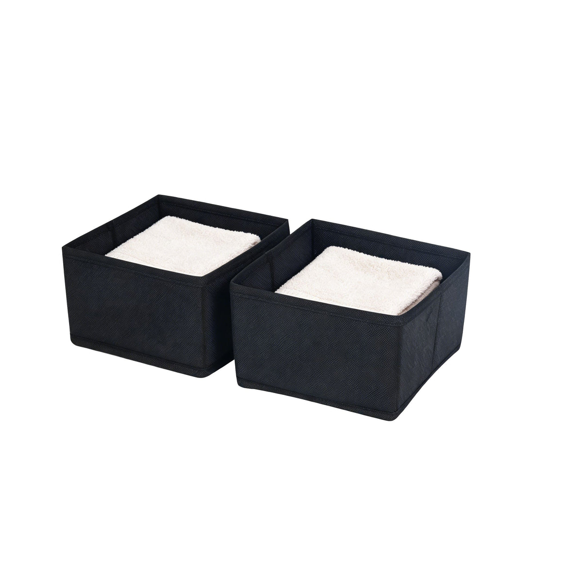 Space Logic Drawer & Closet Caddy Small Twin Pack Midnight Black