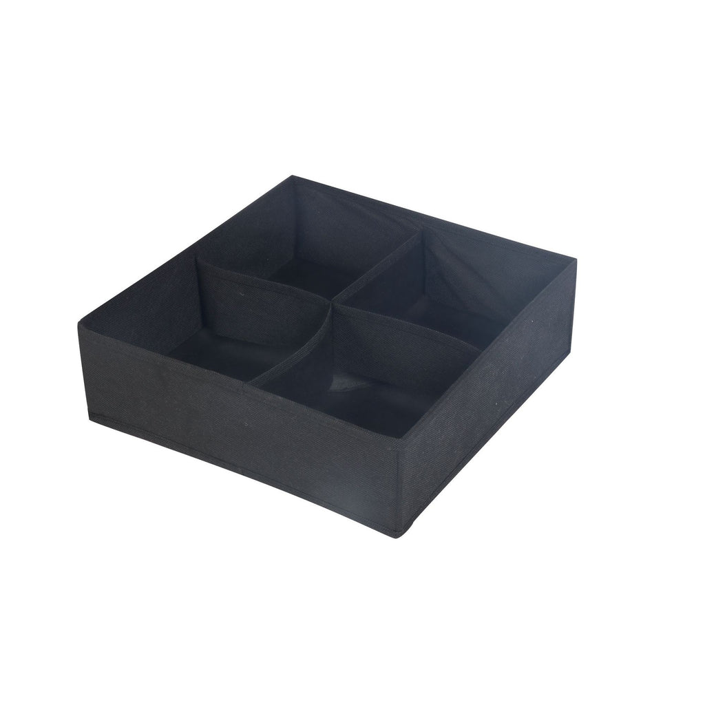 Space Logic Drawer & Closet Caddy Large 4 Section Midnight Black
