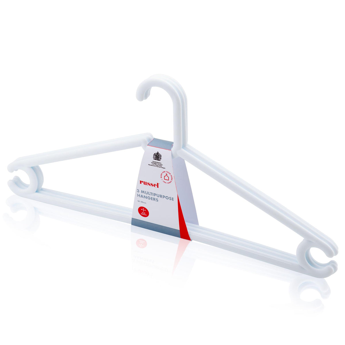 White Plastic Tube Hangers Triple Pack