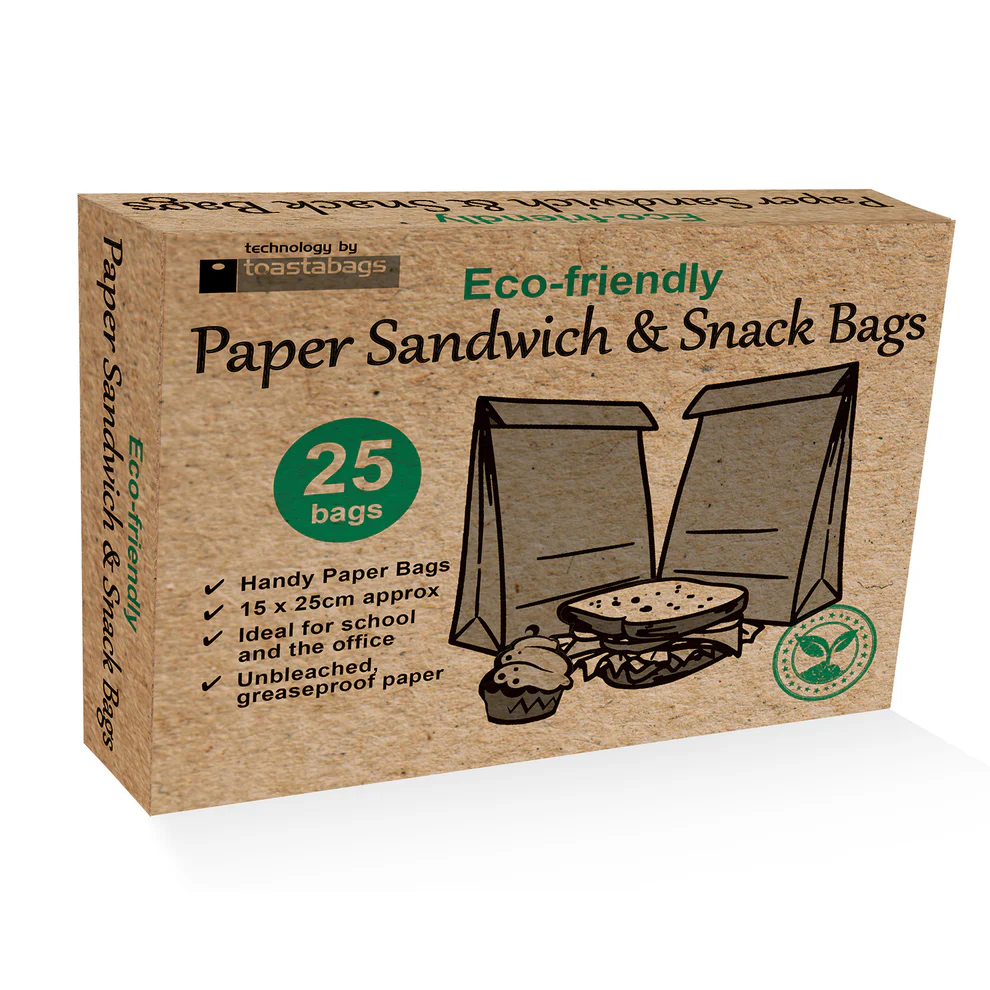 Toastabags Eco Paper Sandwich & Snack Bags 25 Bags