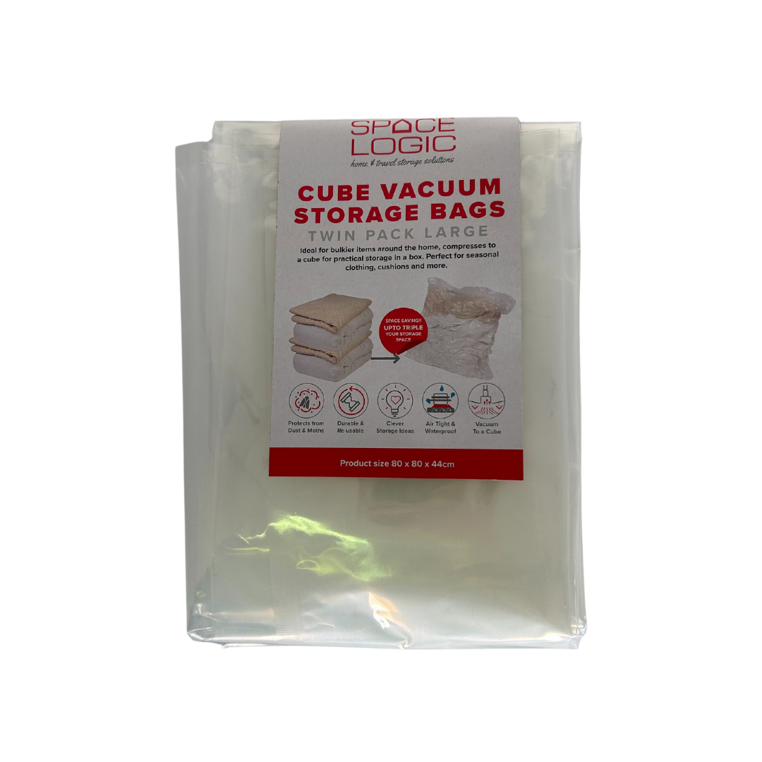 Space Logic Cube Vacuum Storage Bags Twin Pack Large