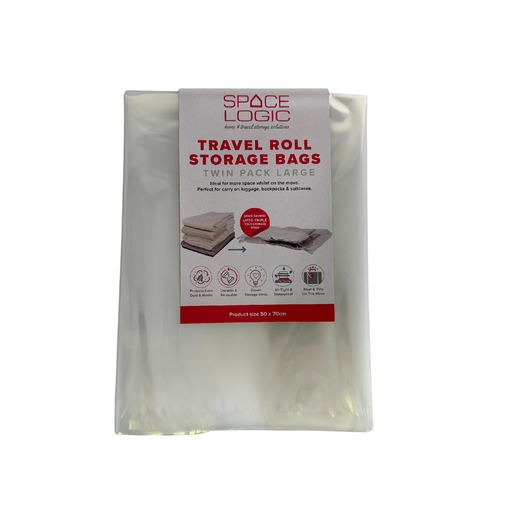 Space Logic Travel Roll Storage Bags Twin Pack Large