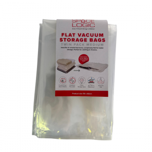 Space Logic Flat Vacuum Storage Bags Twin pack Medium
