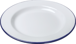 Falcon Enamelware Round Dinner Plate, 24cm or 26cm