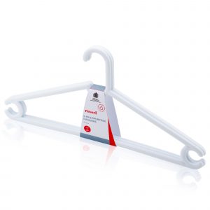 Set of 3 White Plastic Tube Hangers