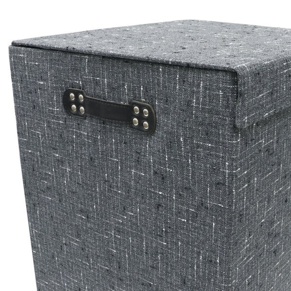 Shadow Fabric Foldable Laundry Hamper With Handles - Image 4