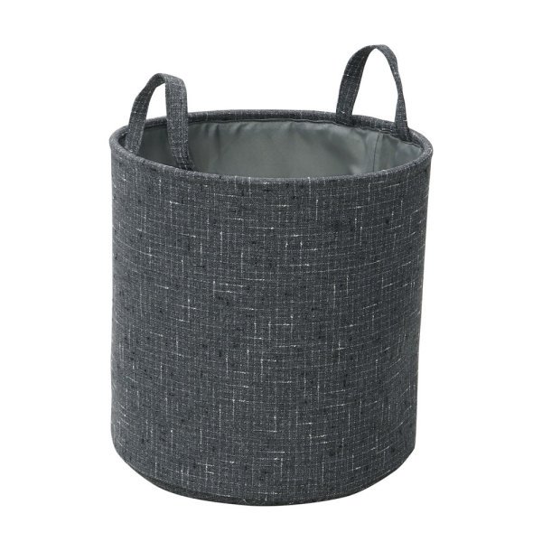 Shadow Round Fabric Storage Baskets -Set of 3 with Handles - Image 3