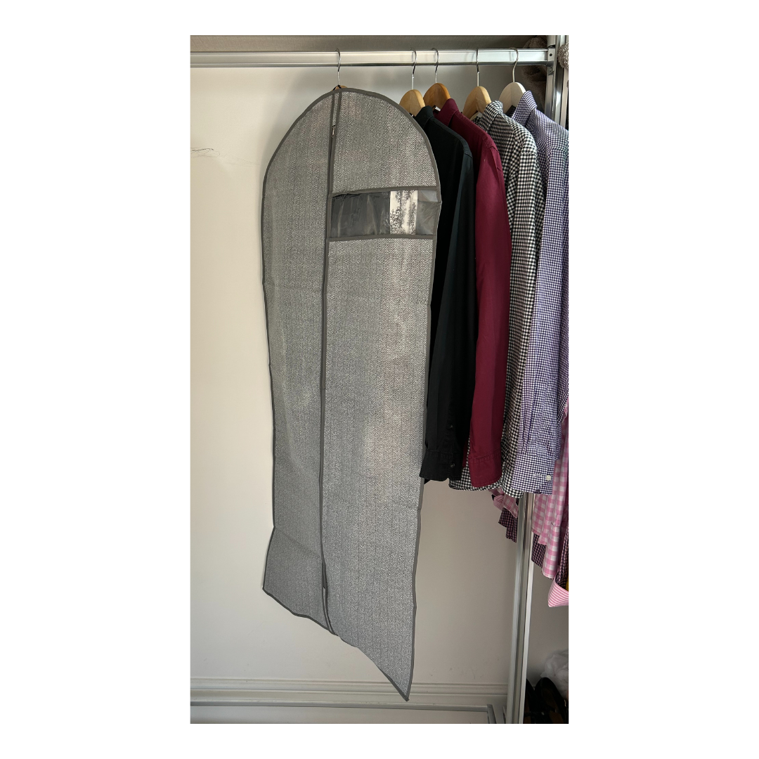 Space Logic Dress & Coat Cover Grey Herringbone - Image 3