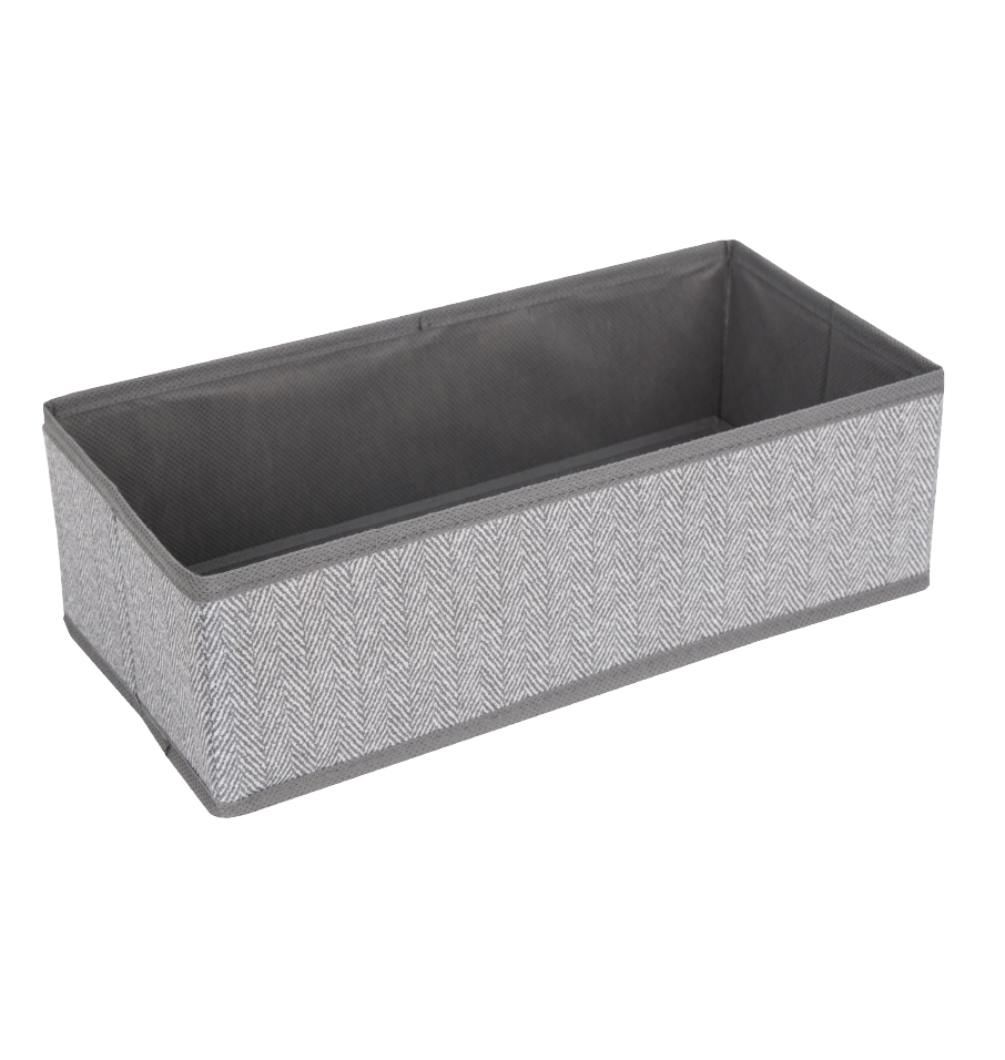 Space Logic Oblong Drawer Divider Grey Herringbone
