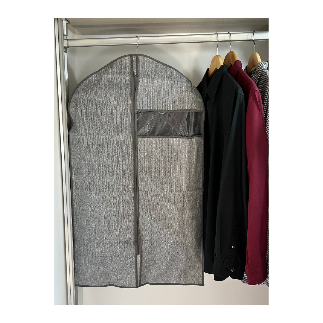 Space Logic Suit Cover Grey Herringbone - Image 5