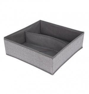 Space Logic Twin Oblong Drawer Divider Grey Herringbone