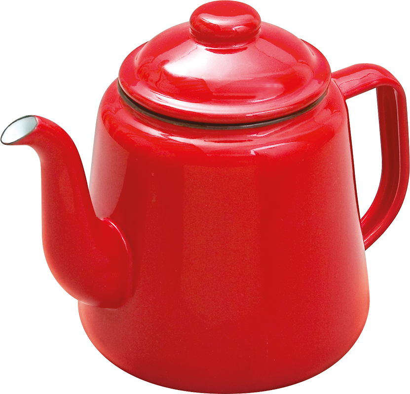 Falcon Enamelware Teapot White, Red, Blue & Green - Image 3