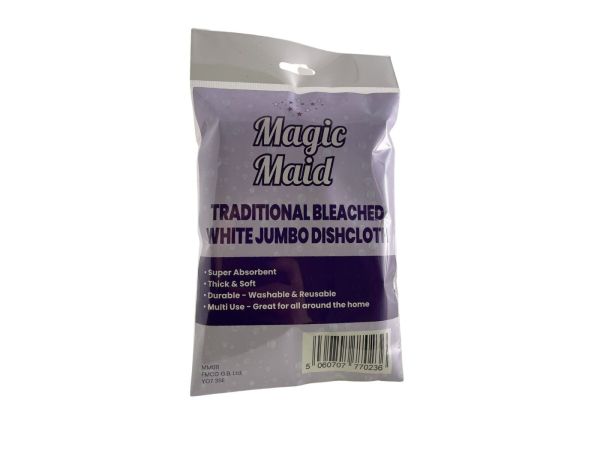 Magic Maid Traditional White Jumbo Dishcloth Triple Pack
