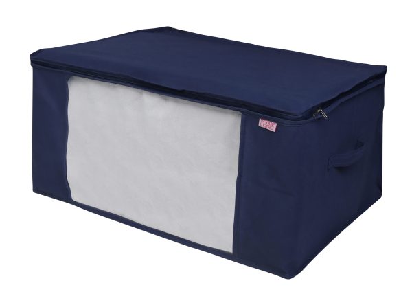 Space Logic Blanket Storage Tote Navy