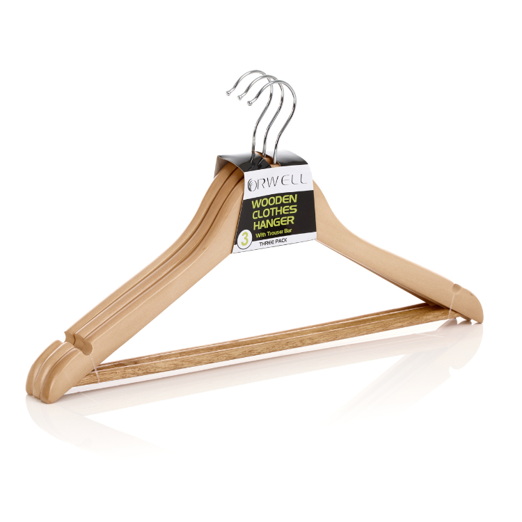 Wooden Clothes Hanger 3 Pack