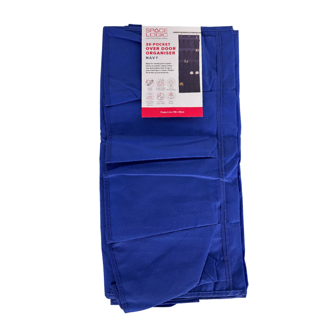 Space Logic 20 Pocket Over Door Organiser Navy - Image 4