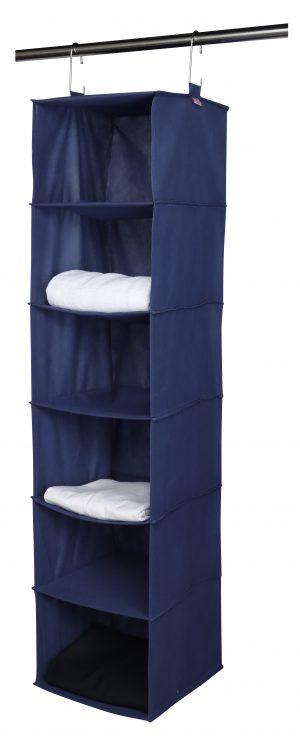 Space Logic 6-Shelf Hanging Organiser Navy