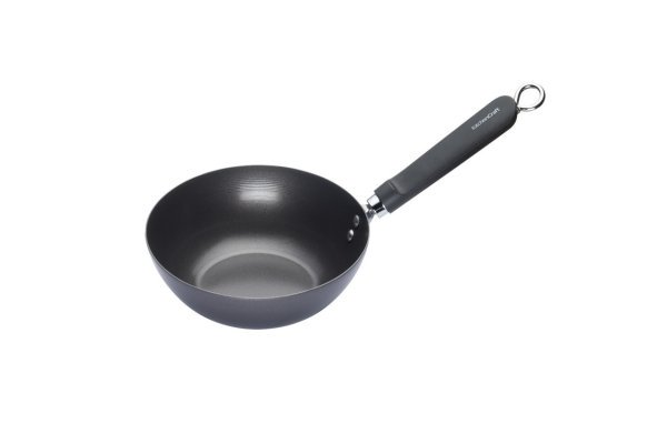 KitchenCraft Oriental Carbon Steel 20cm Non-Stick Wok