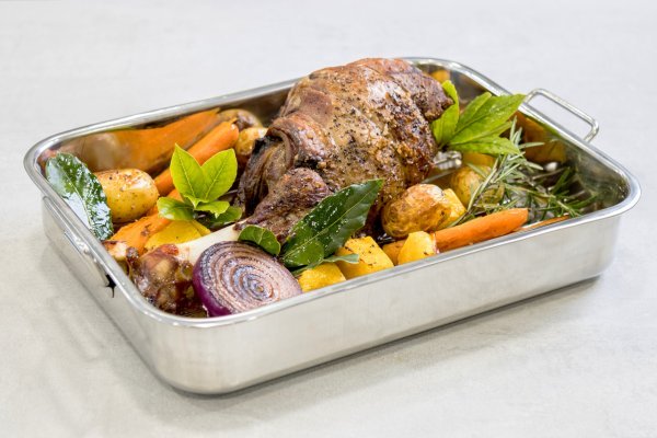 KitchenCraft Stainless Steel Roasting Pan, 38cm - Image 2