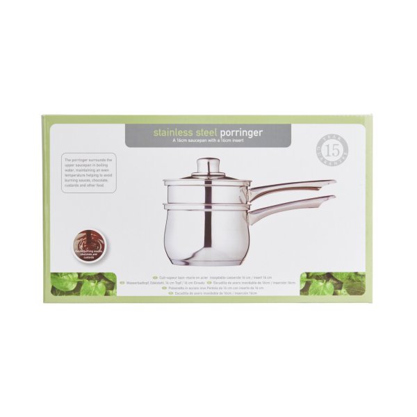 KitchenCraft Stainless Steel Porringer 16cm
